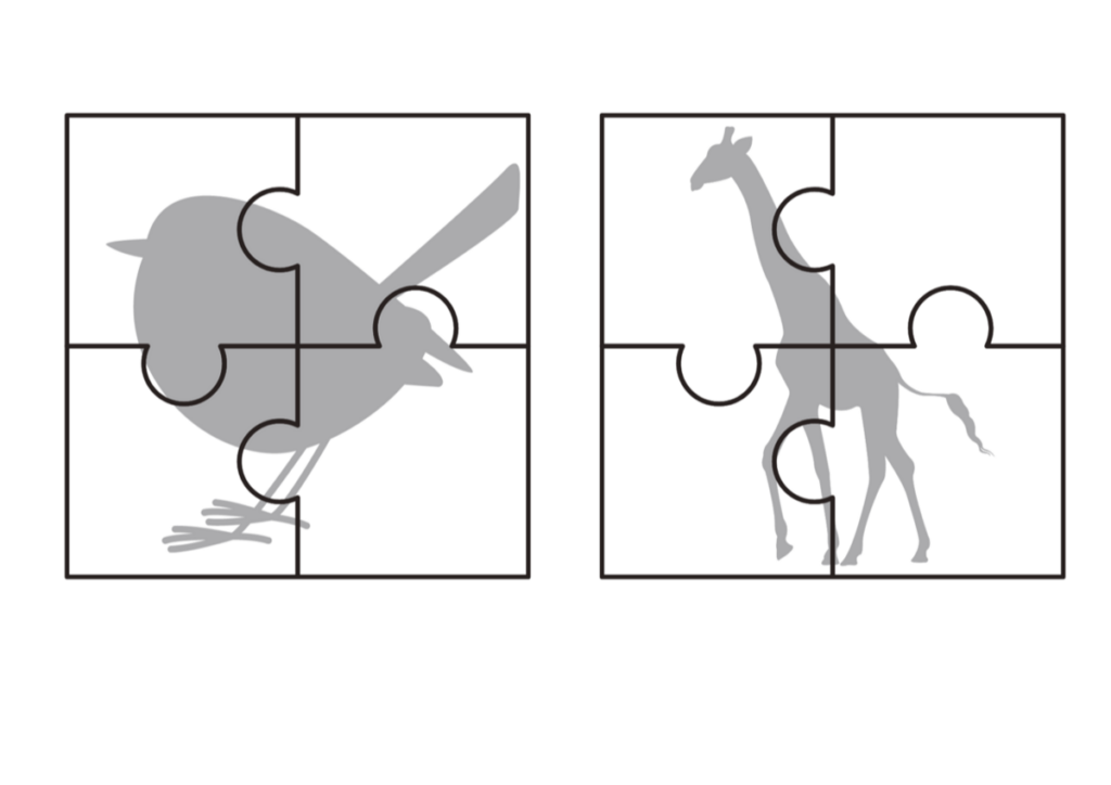 Beispiel Gruppen einteilen mit Hilfe eines Puzzles