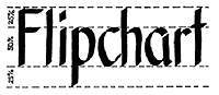 Beispiel Flipcharts gestalten mit einem Mix aus Groß- und Kleinbuchstaben